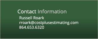 Contact Cost Plus Estimating